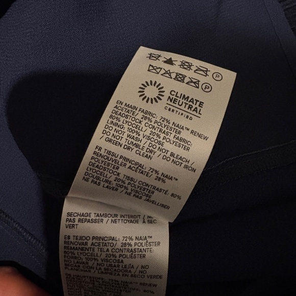 NEW Reformation Cyra Drop Waist Dress Midnight Navy Blue | US 2 UK 4 - Picture 10 of 15